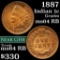 1887 Indian Cent 1c Grades Choice Unc RB