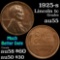 1925-s Lincoln Cent 1c Grades Choice AU