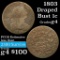 1803 Draped Bust Large Cent 1c Grades g, good