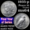 1935-p Peace Dollar $1 Grades Choice Unc