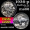 1936-p Buffalo Nickel 5c Grades GEM+ Unc