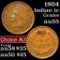 1904 Indian Cent 1c Grades Choice AU