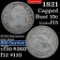 1821 Capped Bust Dime 10c Grades f+