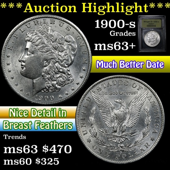 ***Auction Highlight*** 1900-s Morgan Dollar $1 Graded Select+ Unc by USCG (fc)