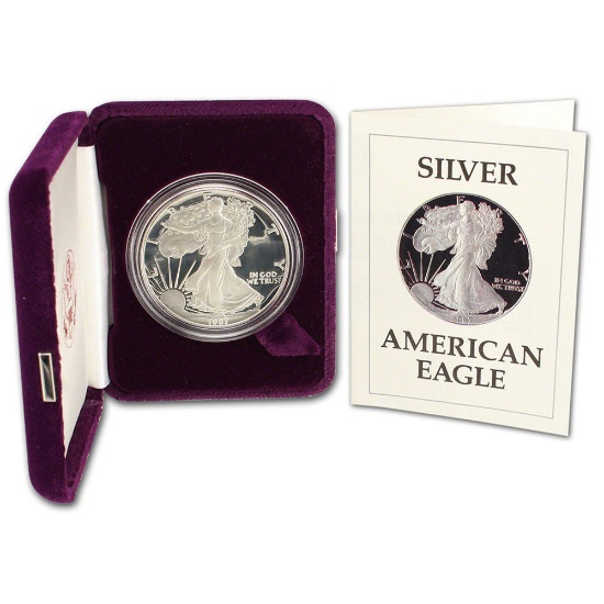 1987 Proof Silver Eagle with Box and Papers