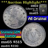 ***Auction Highlight*** 1902 Liberty Nickel 5c Graded GEM Unc by USCG (fc)