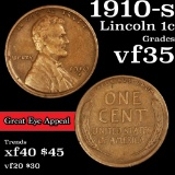 1910-s Lincoln Cent 1c Grades vf++