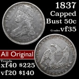 1837 Capped Bust Half Dollar 50c Grades vf++