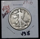 1916-p Walking Liberty Half Dollar 50c Grades vg, very good