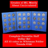 ***Auction Highlight*** Complete Franklin Half Dollar 50c Set in Whitman Folder - 35 coins (fc)