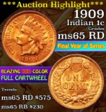 ***Auction Highlight*** 1909 Indian Cent 1c Grades GEM Unc RD (fc)