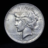 1927-d Peace Dollar $1 Grades AU, Almost Unc