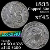 1833 Capped Bust Half Dollar 50c Grades xf+