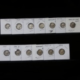 13 Better Date Mercury Dimes assorted Mercury Dimes, great dates 10c