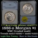 **Auction Highlight** 1886-o Morgan Dollar $1 Graded ms62 by NNC (fc)