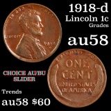 1918-d Lincoln Cent 1c Grades Choice AU/BU Slider