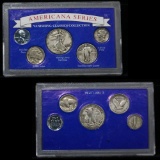 Americana Series, Vanishing Classics, Walking 50c, Buffalo 5c, Mercury 10c, SLQ 25c and steel cent!