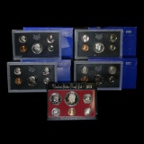 5 United States Proof Sets dated 1969-1973