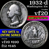 1932-d Washington Quarter 25c Grades vf, very fine