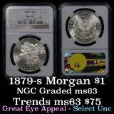 NGC 1879-s Morgan Dollar $1 Graded ms63 by NGC