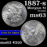 1887-s Morgan Dollar $1 Grades Select Unc