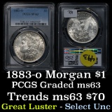 PCGS 1883-o Morgan Dollar $1 Graded ms63 by PCGS