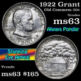 1922 Grant Old Commem Half Dollar 50c Grades Choice Unc