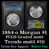 PCGS 1884-o Morgan Dollar $1 Graded ms63 by PCGS