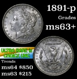 1891-p Morgan Dollar $1 Grades Select+ Unc (fc)