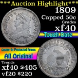 ***Auction Highlight*** 1809 Capped Bust Half Dollar 50c Grades xf (fc)