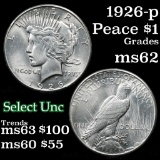 1926-p Peace Dollar $1 Grades Select Unc