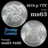 1878-p 7tf Morgan Dollar $1 Grades Select Unc