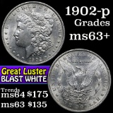 1902-p Morgan Dollar $1 Grades Select+ Unc