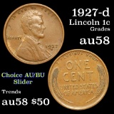 1927-d Lincoln Cent 1c Grades Choice AU/BU Slider