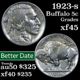 1923-s Buffalo Nickel 5c Grades xf+