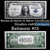 1935A $1 Blue Seal Silver Certificate $1 Grades Select CU