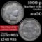 1900-p Barber Dime 10c Grades AU, Almost Unc