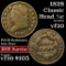 1828 Classic Head half cent 1/2c Grades vf, very fine