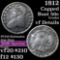 1812 Capped Bust Half Dollar 50c Grades vf details