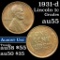 1931-d Lincoln Cent 1c Grades Choice AU