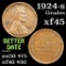 1924-s Lincoln Cent 1c Grades xf+