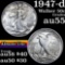 1947-d Walking Liberty Half Dollar 50c Grades Choice AU