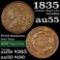 1835 Classic Head half cent 1/2c Grades Choice AU/BU Slider