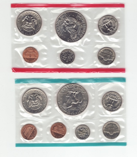 1973 U.S. Mint Set Original Government Packaging  includes 2 Eisenhower Dollars