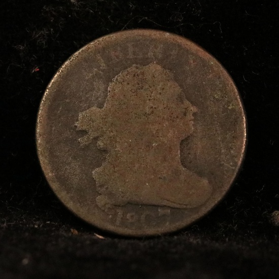 1807 Draped Bust Half Cent 1/2c Grades vg, very good