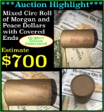 *Auction Highlight* Morgan & Peace $1 Mixed Shotgun Roll w/Covered Ends   $1 Grades Average Circ (fc