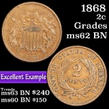 1868 Two Cent Piece 2c Grades Select Unc BN