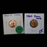 2 Assorted Lincoln Cents 1c