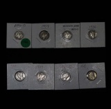 8 Assorted Mercury Dimes 10c