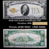 1928 $10 Gold Certificate $10 Grades vf++